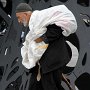 Istanbul, Turkey. Old man, modern sculpture